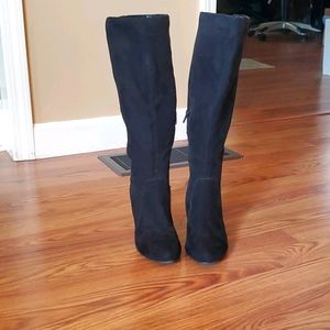Women's knee high swede boots